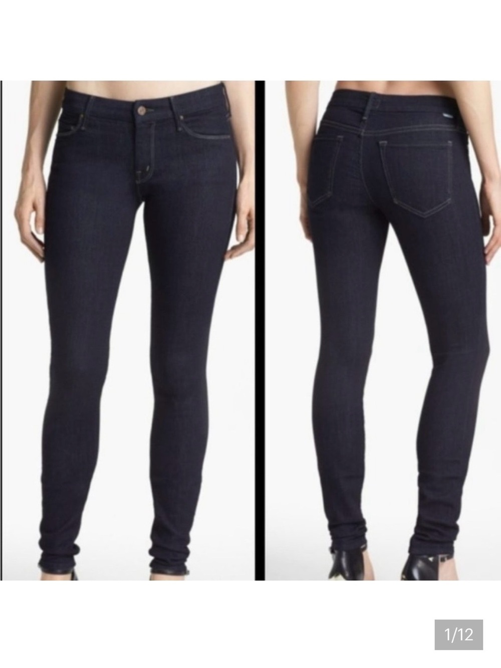 MOTHER Women’s Skinny Jeans in Dark Indigo